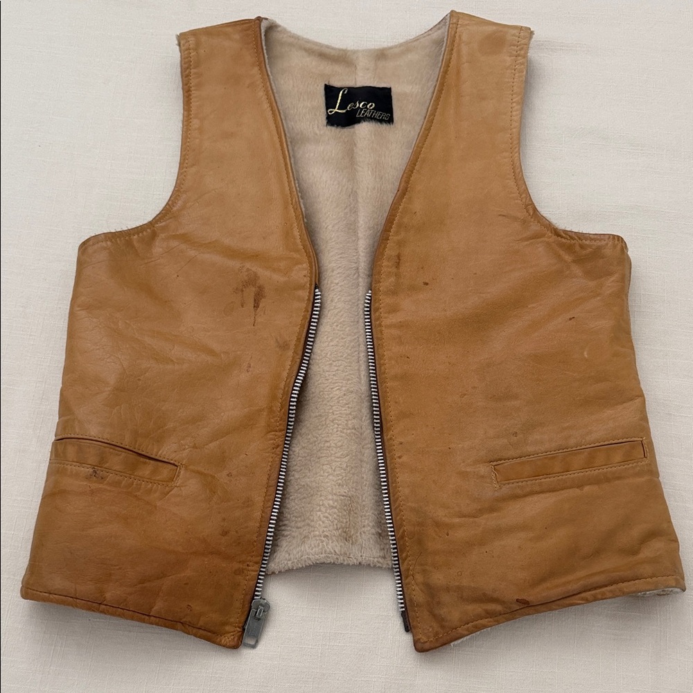 Tan Leather Vest